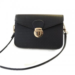 Trendy Women's Crossbody Bag With Solid Color and Push-Lock Design